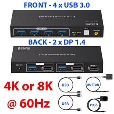 Kvm switch 2x1 displayport - dp,