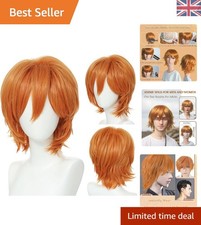 Fluffy straight ginger wig for - straight,