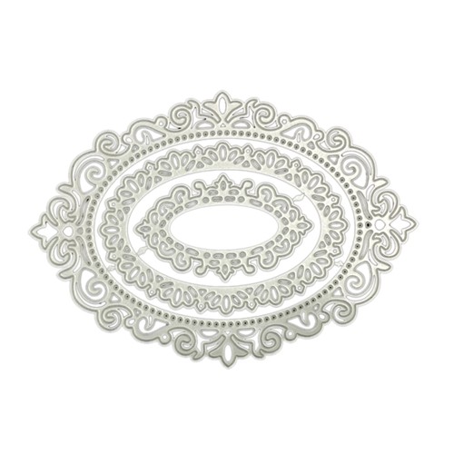 Retro ellipse lace frame - lace,