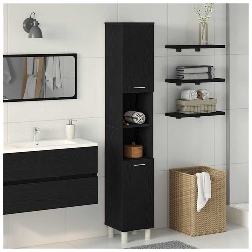 Bathroom cabinet black oak - cabinet,