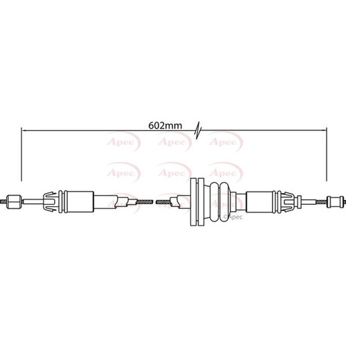 Apec handbrake cable front - apec,