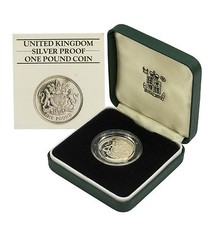 SILVER PROOF PIEDFORT £1 ONE