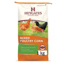 Heygates Country Feeds Mixed Poultry Corn (Wheat, Cut Maize + Oil) 1kg  