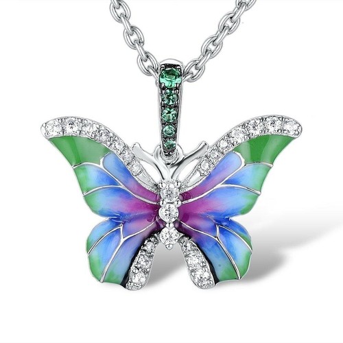 Sterling silver enamel green - sterling,