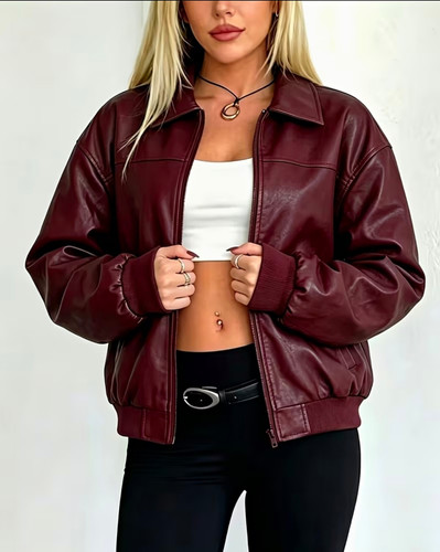 Women burgundy faux - women’s,