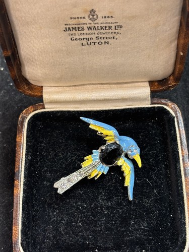 Vintage blue yellow enamel - vintage,