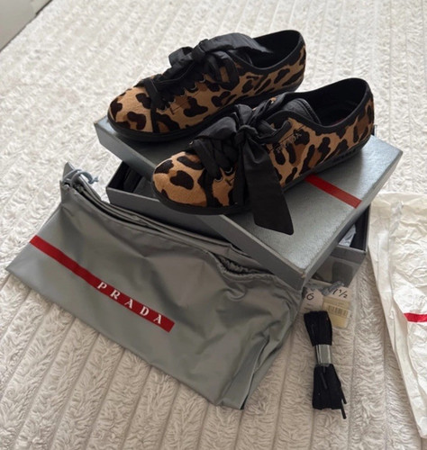 Prada leopard print low top - prada,