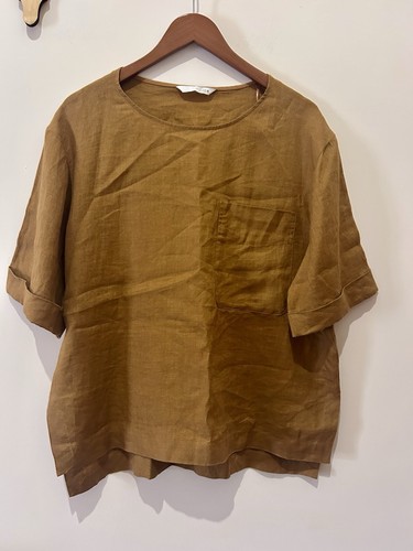 Zara 100 linen mustard - linen,
