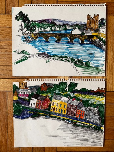 Vintage 90s pair ink on - (2),