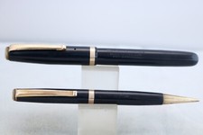 Vintage (c1948) Mentmore Diploma Very Dark Blue Fountain Pen & Pencil