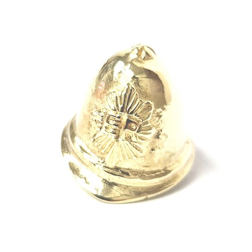 9ct gold police helmet pendant - gold,