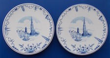 2 Vintage Delft Wall Plates