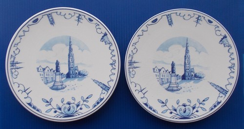Vintage delft wall plates - 2,