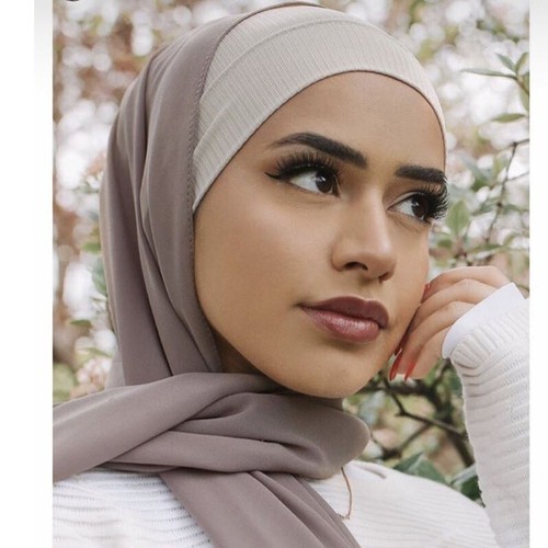 Premium ribbed undercap hijab - premium,