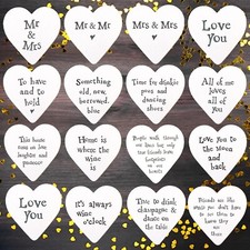 MINI WOODEN HEART PLAQUE Friend Gift Tiny Keepsake Message Card Making Sign 3cm