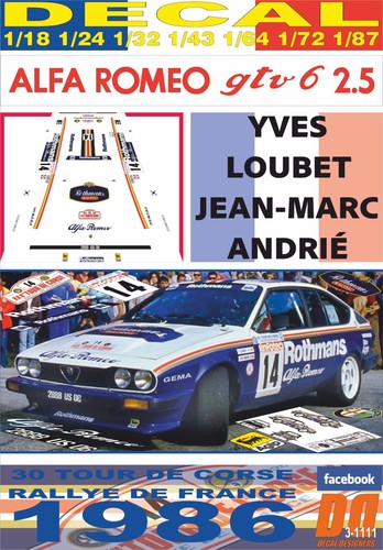 Decal alfa romeo alfetta - decal,