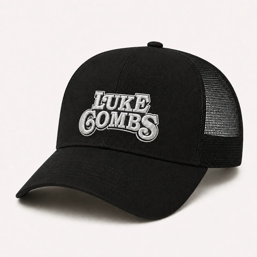 Luke combs embroidered trucker - embroidered,
