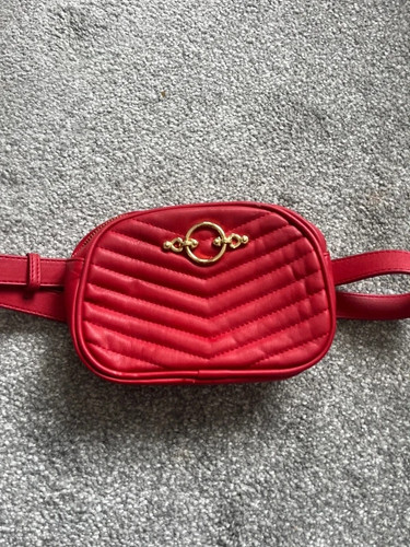 Topshop red quilted - bum, bag