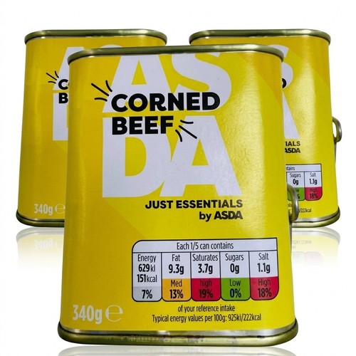 Asda just essentials corned - x3,
