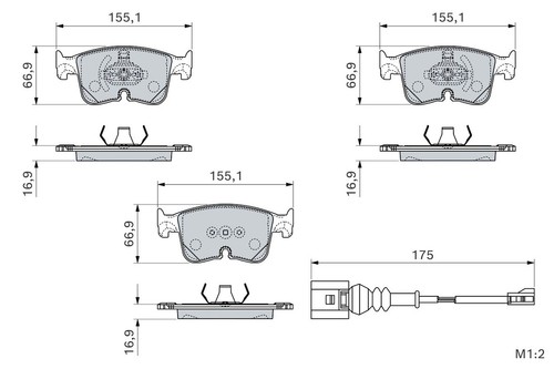 Front disc brake - front, pad