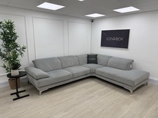 Natuzzi Speranza Corner Sofa In Grey Velvet RRP £4099 - Delivery Available