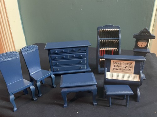 Set wooden miniature blue - set,