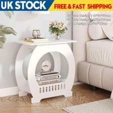 Bedside Table White Drawer Cabinet Small Side End Table Nightstand Storage Shelf