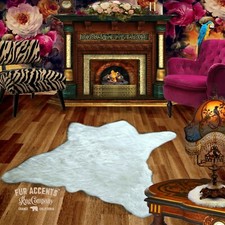 White Bear Skin Rug - Faux Fur