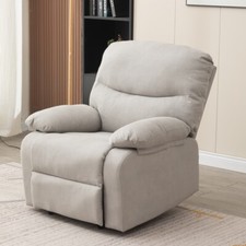 Panana Recliner Sofa Fabric Upholstered Armchair Manual Latch Chair Grey