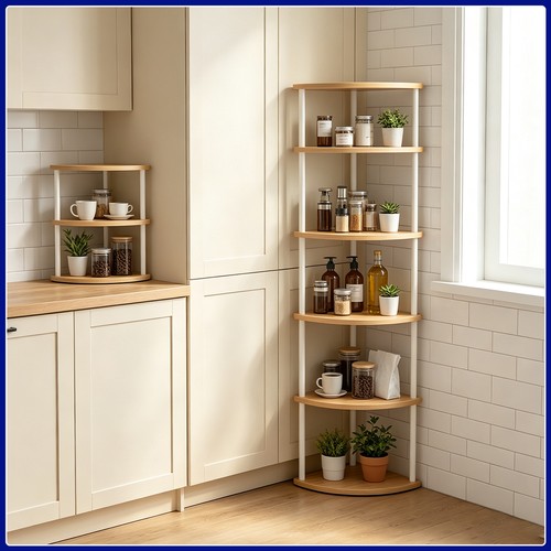 Tier corner shelf - shelf, bookcase