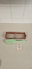Vintage Green Addis Jewel Hairbrush with Original Box