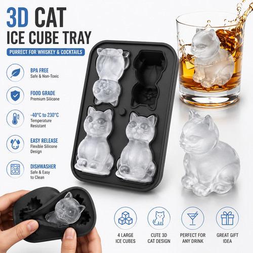 Cat ice cube - cat,