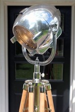 RESTORED RANK STRAND PATT  123 THEATRE STAGE FILM FLOOR LIGHT LAMP + TRIPOD