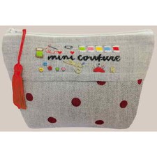 Le Bonheur des Dames bag counted petit point kit "Mini Sewing Case", 18x11x7cm, 