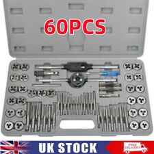 60PCS Metric/Imperial Tap and Die Set Threading Tool Bearing Alloy Steel w/ Case
