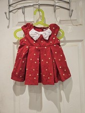 Girls Red Spotted Maggie and Zoe Dress Size 18-24 Months - Spotty