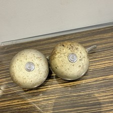 Lucas King of the Road Bicycle Bells Vintage Pair Original Old Metal Bells