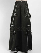 Men's Gothic Pant Steampunk Punk Rock Black Goth Streetwear Cargo Trousers