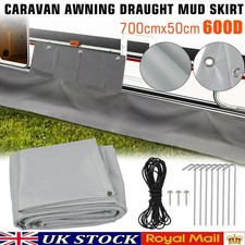 Caravan Awning Mud Draught Skirt 7m Length X 50cm Depth With Wheel Arch Cover