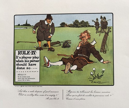 Rare perrier golf print - perrier,