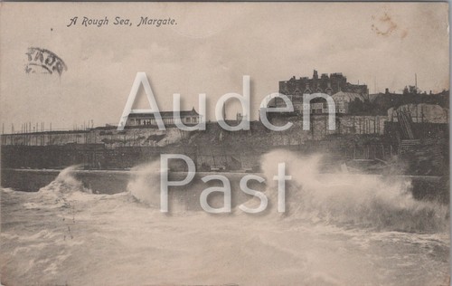 Vintage postcard rough sea - vintage,