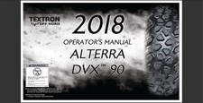 2018 Artic Cat Alterra DVX 90 ATV Maintenance and Owner's manual