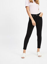 Ex Miss Selfridge Mid Rise Skinny Black Jeans SHORT REG LONG Size 4-16 RRP £28