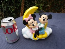 Vintage Disney Micky & Minnie Mouse PVC Bullyland Money/Piggy Bank  Hand Painted