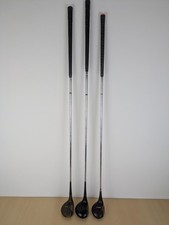 Vintage Wood Gold Clubs Drivers X3 Spalding Top Flite Wilson Display Pieces Prop