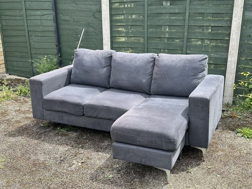 Grey seater corner sofa with - 3,