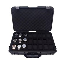 Waterproof Watch Storage Box Hard Case Protection Travel Carry 24 Slot / Grid