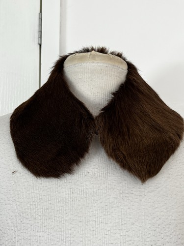 Vintage brown real fur stole - brown,