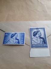 GB 1948 Royal Silver Wedding £1 set SG 493-494 Mint Set of  Stamps.