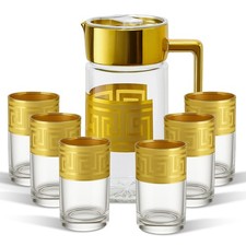 Luxury Gold Glass Jug and